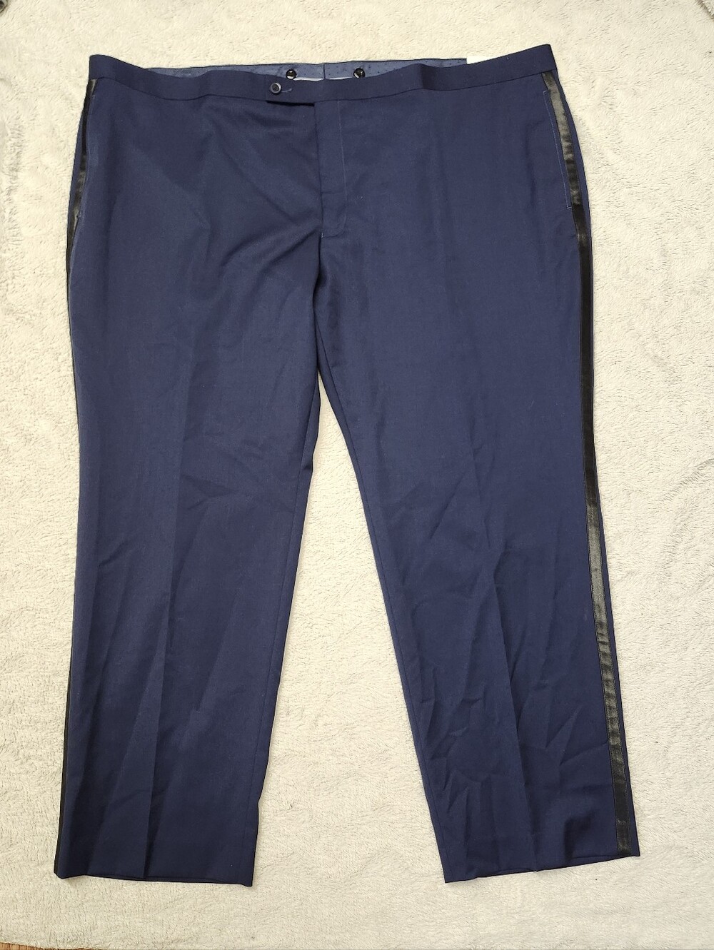 • Collection By Michael Strahan Men's Dress Pants 50W X 29L Blue Black Stripes